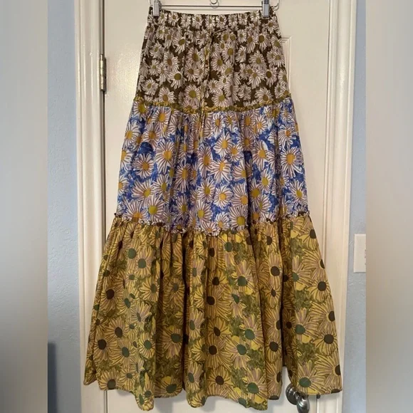 Zara Two Piece Boho Set | Twist Crop Top & Maxi Skirt | M/S - Picture 8 of 10